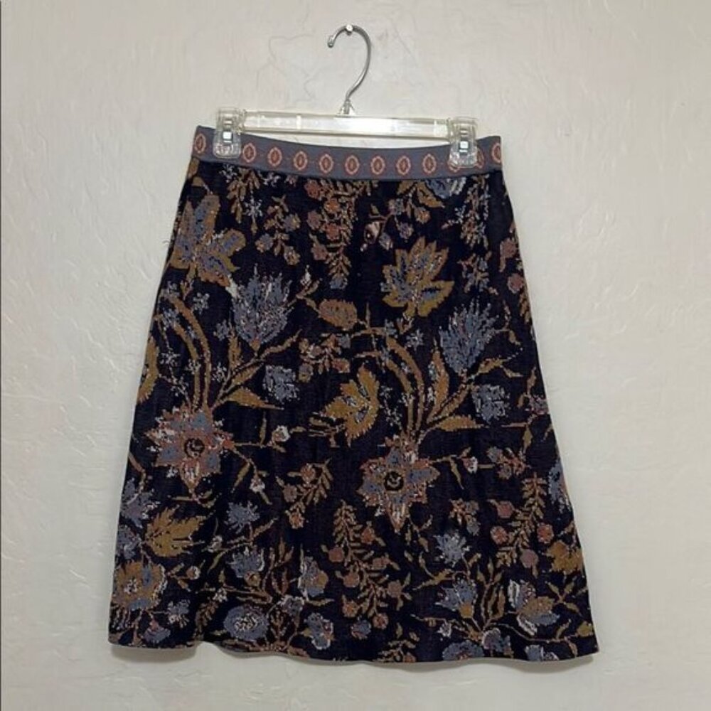 Peruvian Connection Floral Patterned A-Line Skirt… - image 1